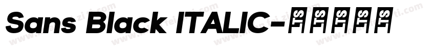 Sans Black ITALIC字体转换